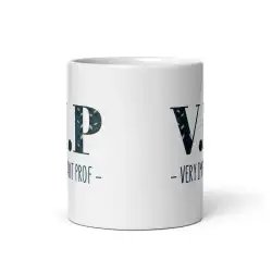 Mug "VIP Very Important Prof" | Cadeau Prof Bleu-Gris