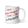 Mug "Groupe Sanguin A-péritif" | Cadeau Humour Apéro