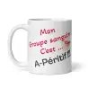 Mug "Groupe Sanguin A-péritif" | Cadeau Humour Apéro
