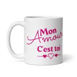 Mug "Mon amour c'est toi" | Cadeau Romantique Rose Tendre