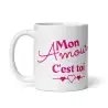 Mug "Mon amour c'est toi" | Cadeau Romantique Rose Tendre