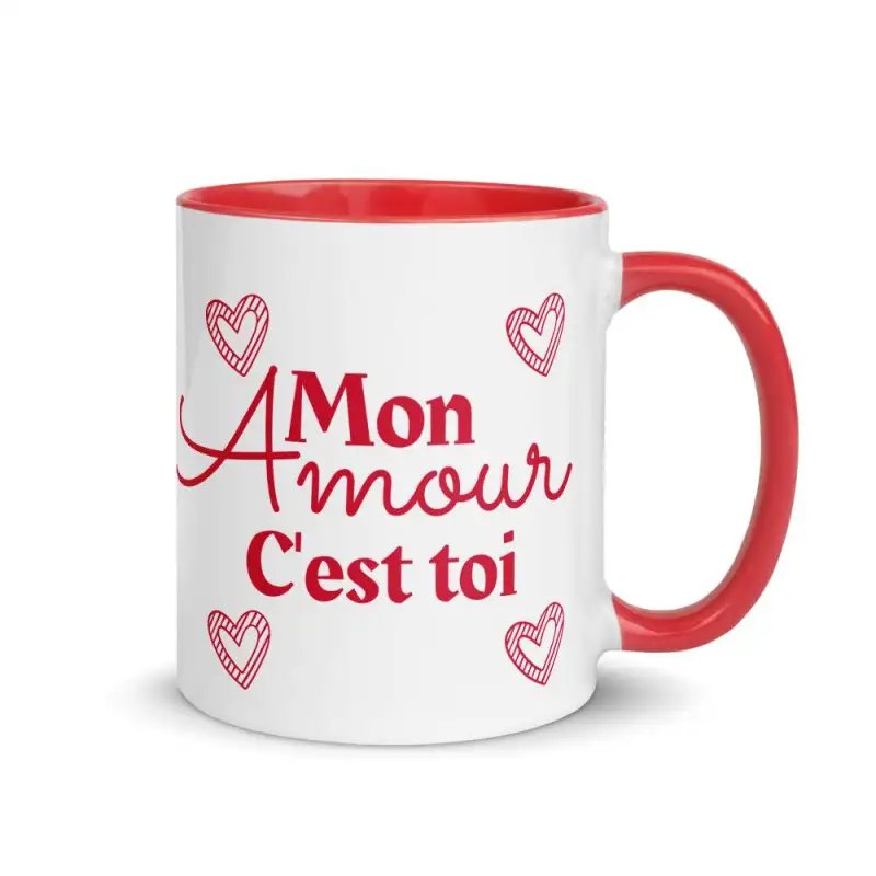 Mug "Mon amour c'est toi" | Cadeau d'Amour Rouge Passion