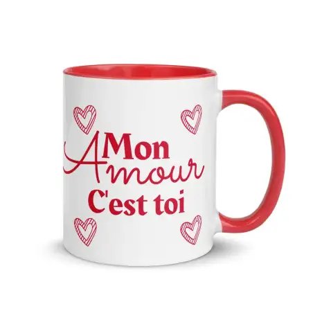 Mug "Mon amour c'est toi" | Cadeau d'Amour Rouge Passion