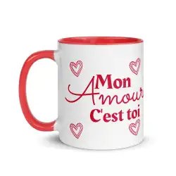 Mug "Mon amour c'est toi" | Cadeau d'Amour Rouge Passion