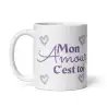 Mug "Mon amour c'est toi" | Cadeau Romantique Mauve