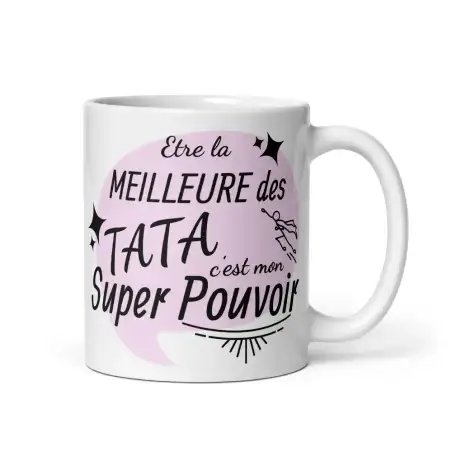 Mug "Tata Super Pouvoir" | Cadeau Super Tante