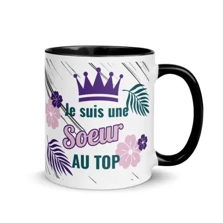 Mug "Sœur au Top" | Cadeau Sœur Cool & Moderne