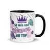 Mug "Nounou au Top" Noir | Cadeau Nounou Design & Chic