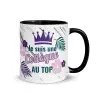 Mug "Collègue au Top" Noir | Cadeau Collègue Femme Design
