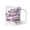 Mug "Collègue Super Pouvoir" | Cadeau Femme Rose
