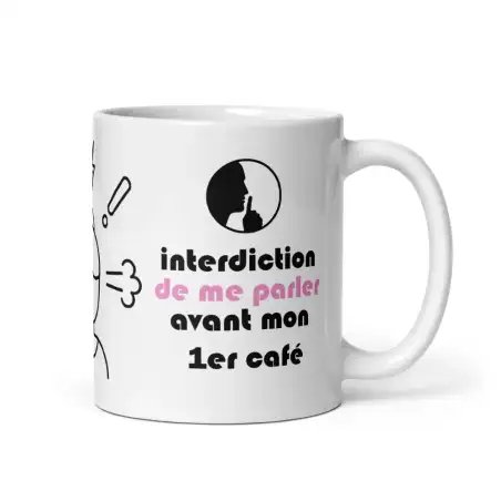 Mug "1er Café Madame" | Cadeau Humour Femme Matin