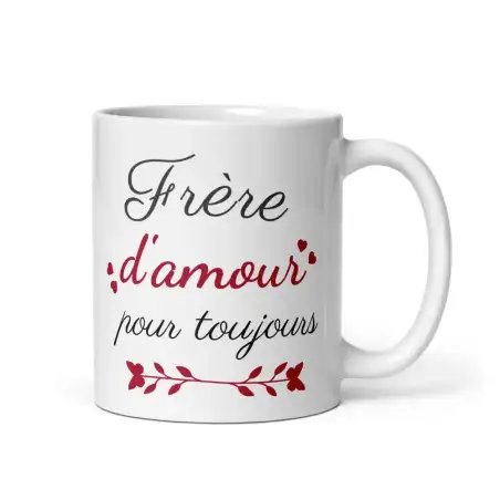 Mug "Frère d'amour pour toujours" | Cadeau Amour Fraternel