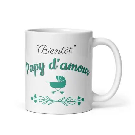 Mug "Bientôt Papy d'amour" | Annonce Grossesse Tendre