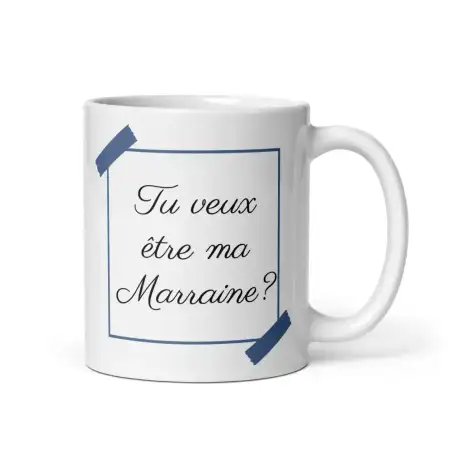 Mug Tu Veux Être Ma Marraine - Cadeau Unique et Original | e-kado