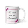 Mug "Veux-tu être ma Marraine ?" | Demande Tendre Rose