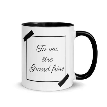 Mug "Tu vas être Grand Frère" | Annonce Design Dark