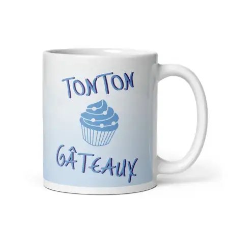 Mug "Tonton Gâteaux" | Cadeau Tonton Douceur Bleu