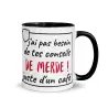 Mug Pas de Conseil Noir : Tasse Originale et Unique | e-kado