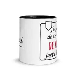 Mug Pas de Conseil Noir : Tasse Originale et Unique | e-kado