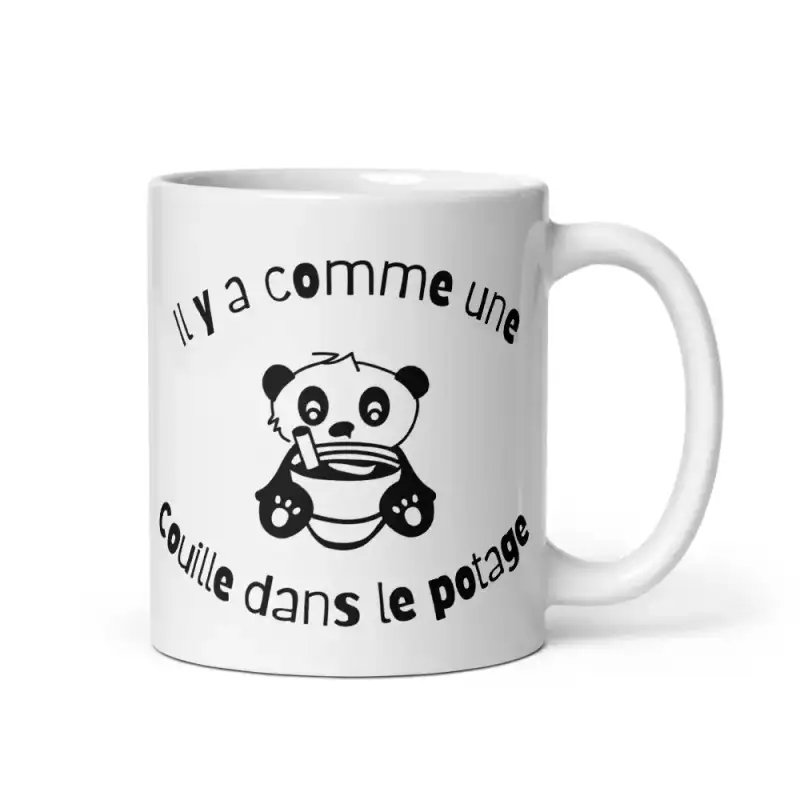 Mug "Couille dans le potage" | Cadeau Humour Problème Imprévu