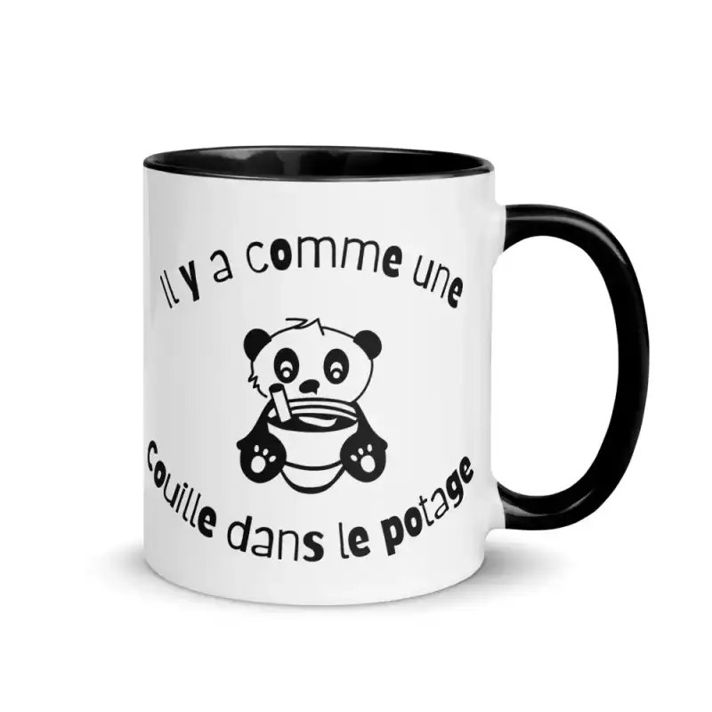Mug "Couille dans le potage" Dark | Cadeau Humour de Crise