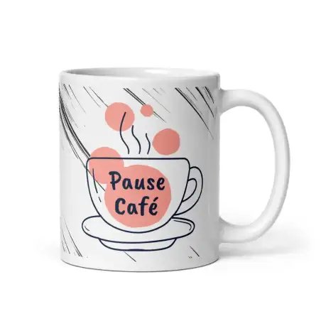 Mug "Pause Café... Ferme ta gueule" | Cadeau Humour Trash