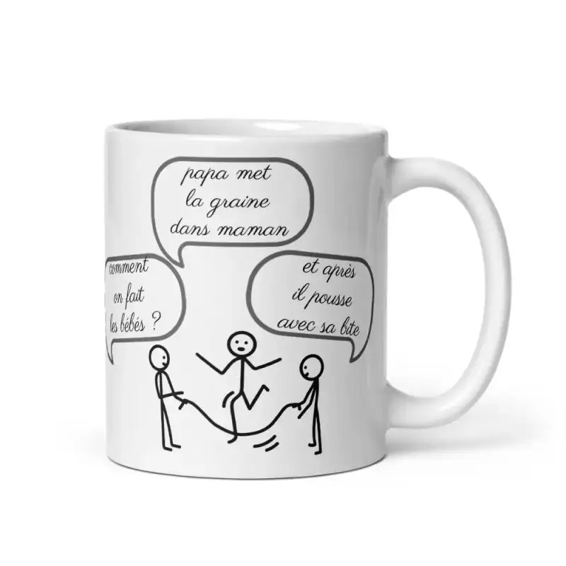 Mug "Demande à ta mère" | Cadeau Humour Original Style BD