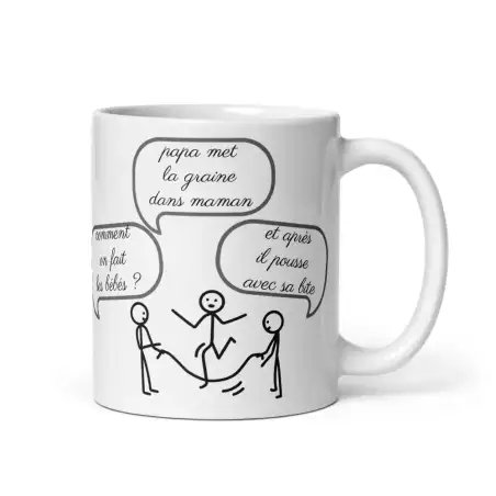 Mug "Demande à ta mère" | Cadeau Humour Original Style BD