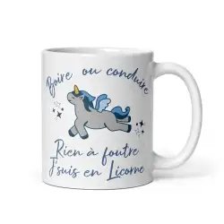 Mug "Je rentre en Licorne" | Cadeau Humour Apéro Bleu