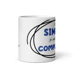 Mug "Je suis compliqué" | Cadeau Homme Bleu Épuré