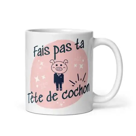 Mug "Tête de Cochon" | Cadeau Mignon Rose & Drôle