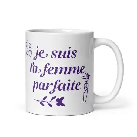 Mug "Femme Parfaite" Mauve | Cadeau Femme de Caractère