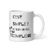 Mug "Je suis compliqué" Panda | Cadeau Humour Homme