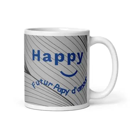 Mug "Happy Futur Papy d'amour" | Cadeau Tendre Grand-Père