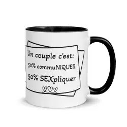Mug Humour Couple | Version Design Noire