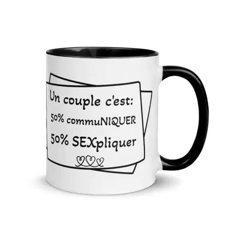 Mug Humour Couple | Version Design Noire