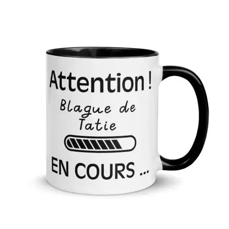 Mug "Blague de Tatie" | Cadeau Tatie Humour Noir