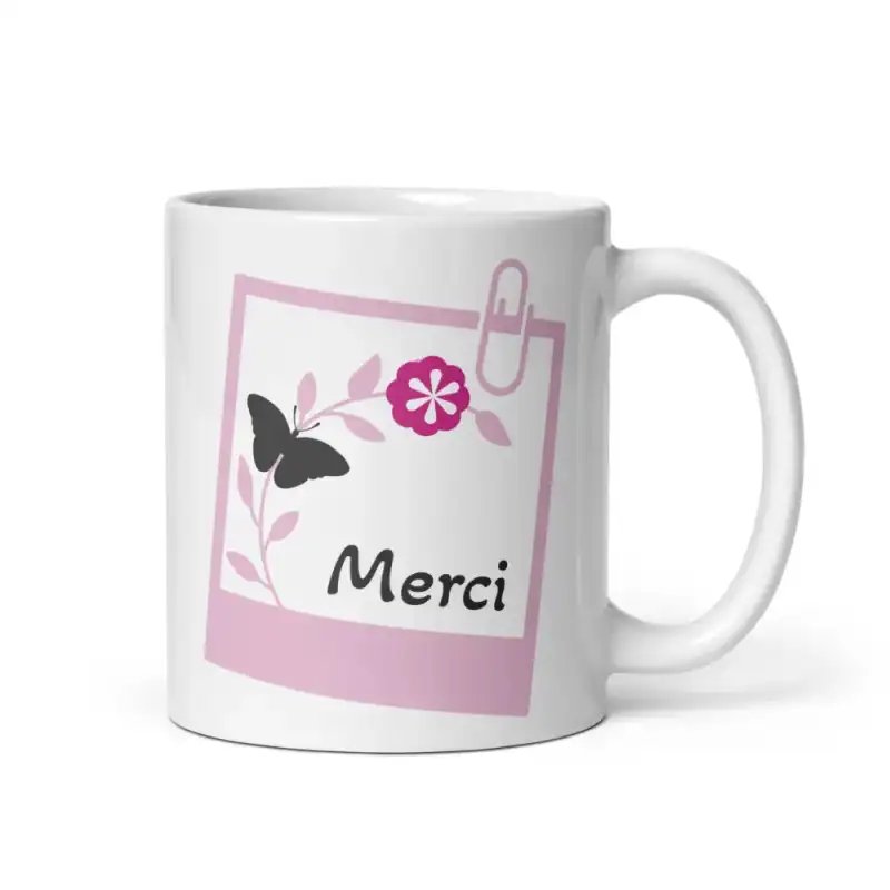 Mug "Merci" avec Photo Design | Cadeau de Remerciement Original