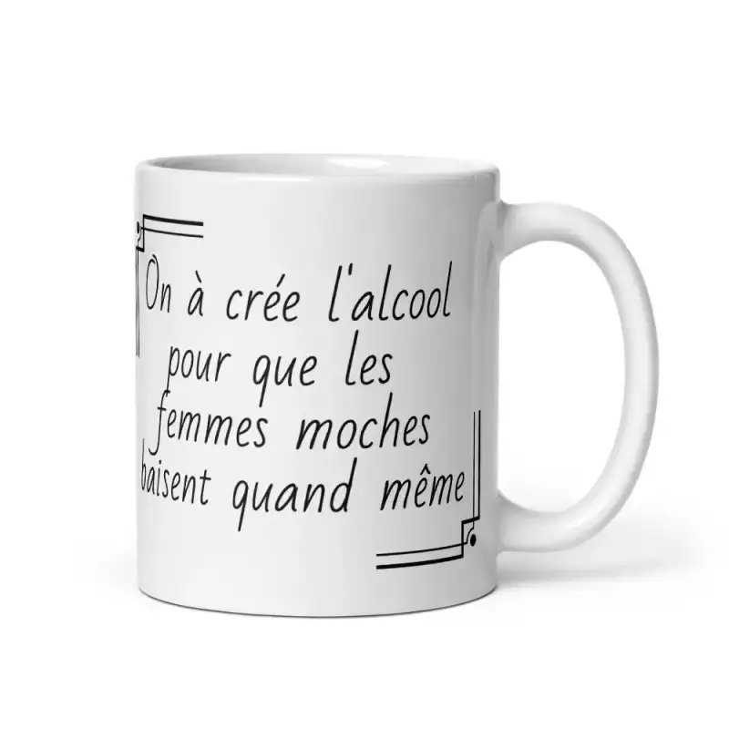 Mug "On a créé l'alcool..." | Cadeau Humour Femme Apéro