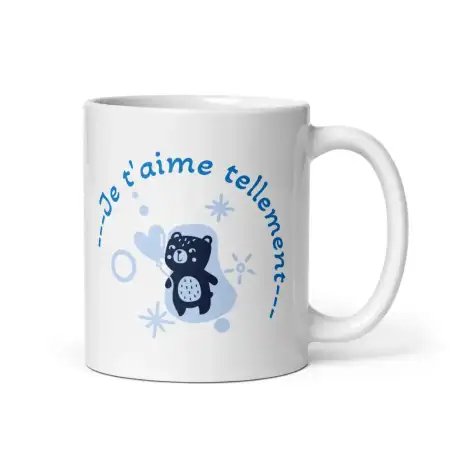 Mug "Je t'aime tellement" | Cadeau d'Amour Profond Bleu