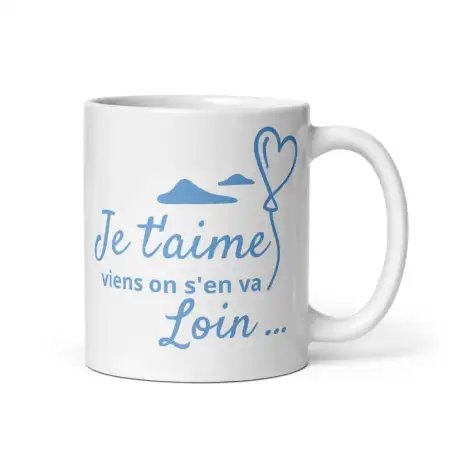 Mug Couple "Viens, on s'en va" | Cadeau Aventure Romantique