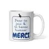 Mug "Merci pour ta Bonne Humeur" | Cadeau Bleu Sérénité