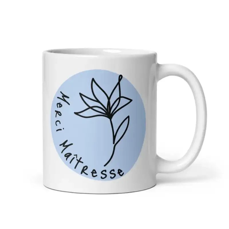 Mug "Merci Maîtresse" Floral | Design Lavande Douceur