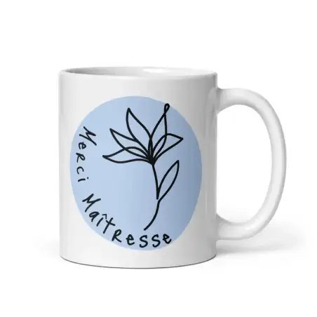 Mug "Merci Maîtresse" Floral | Design Lavande Douceur