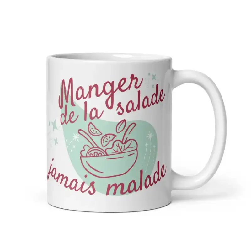 Mug "Manger de la salade..." | Cadeau Humour Maman & Régime