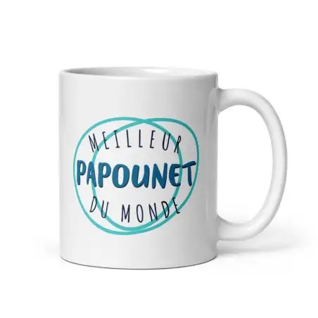 Mug "Meilleur Papounet du Monde" | Cadeau Papounet Design