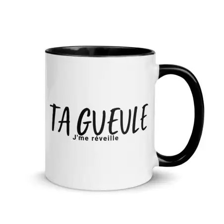 Mug "Ta gueule j'me réveille" | Version Dark Noire