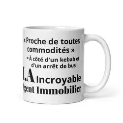 Mug "Incroyable Agent Immobilier" I.A. | Cadeau Humour Immo