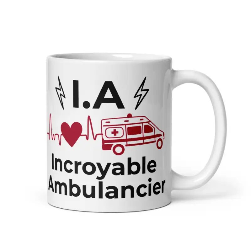 Mug "Incroyable Ambulancier" I.A. | Cadeau Humour Ambulancier