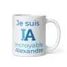 Mug Prénom "Incroyable Alexandre" I.A. | Style Bleu Bicolore